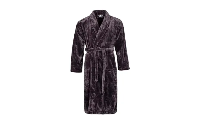 Mens Soft Fleece Warm Bathrobe Dressing Gown For Winter - L Xl Grey