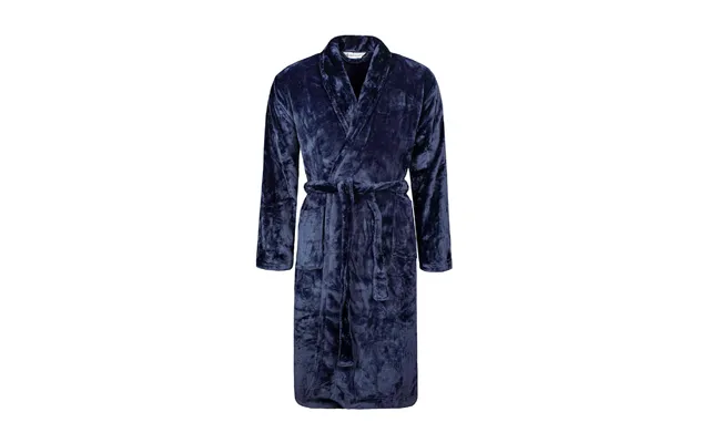 Mens Soft Fleece Warm Bathrobe Dressing Gown For Winter - L Xl Navy Blue