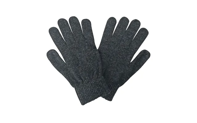 Mens Thin Knitted Winter Magic Thermal Wool Gloves - One Size Grey