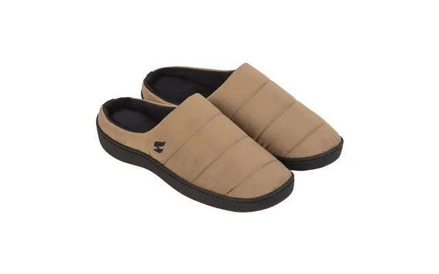 Mens Winter Comfy Slip On Slippers - M Khaki