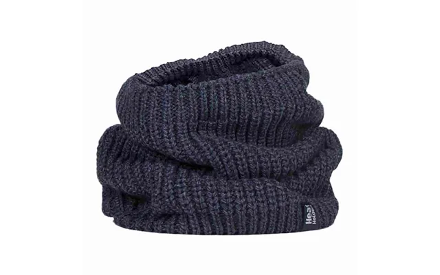 Mens Winter Warm Fleece Lined Chunky Knit Thermal Neck Warmer - One Size Navy