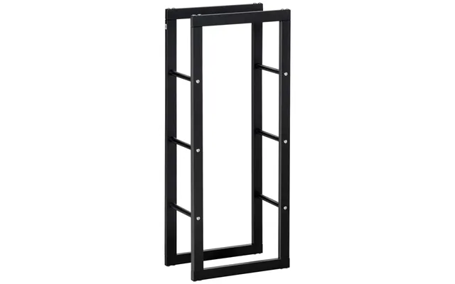 Metal Rust-resistant Firewood Log Rack Black