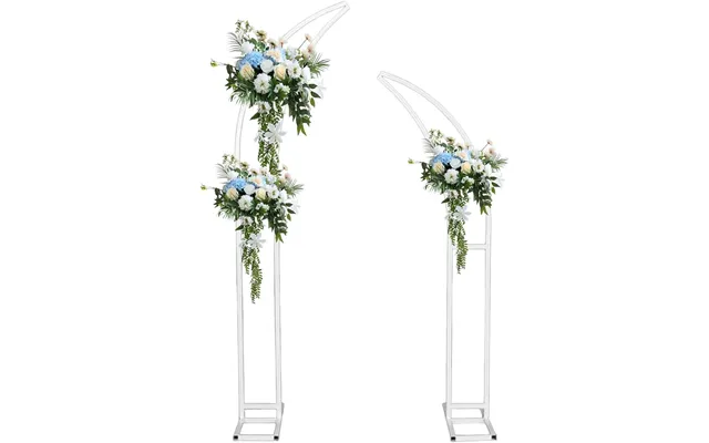 Metal Wedding Backdrop Stand Moon Shape Arch 2.1m 1.8m 2pcs Maxant