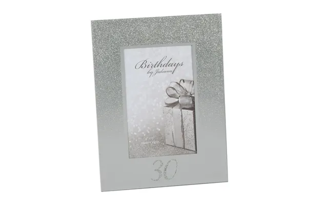 Milestones Glitter Mirror Frame 4 X 6 - 30th