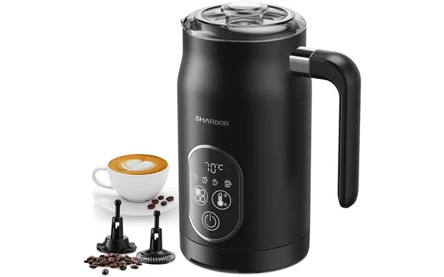 Milk Frother Electric 4 In 1 Steamer Warmer With 4 Temp Settings Shardor