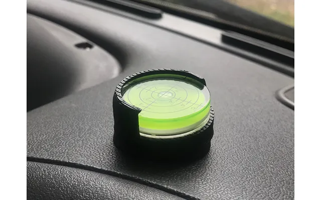 Motorhome Adjustable Bubble Spirit Level Indicator Ideal For Dash Mounting Black