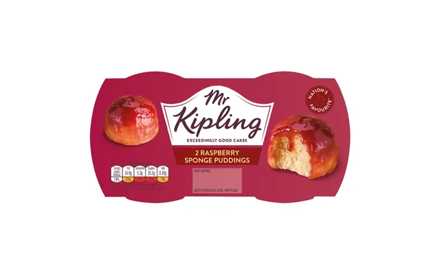 Mr Kipling Raspberry Sponge Puddings 2x95g Case Of 4