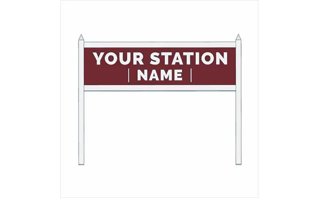 N Scale Pre-coloured Double-sided Personalised Steam-era Station Name Board - Style 2