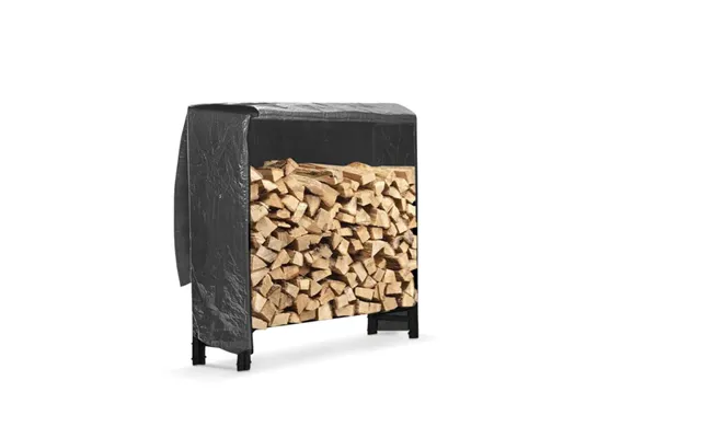 Neo 120cm Outdoor Metal Log Holder Storage Rack With Cover