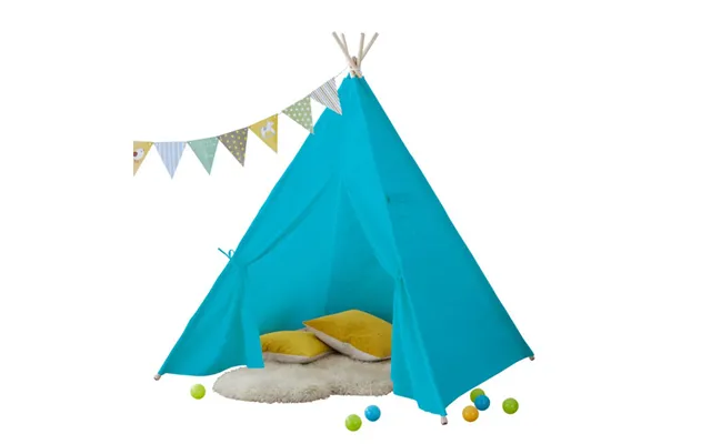 Neo Blue Canvas Kids Indian Tent Teepee