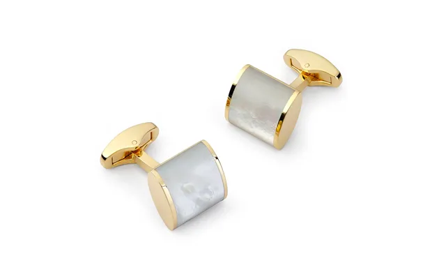 Neo Mother Of Pearl Cufflinks In Gold