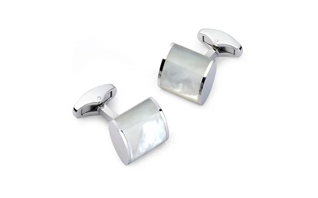 Neo Mother Of Pearl Cufflinks In Silver