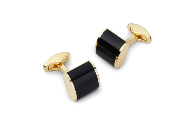 Neo Onyx Cufflinks In Gold