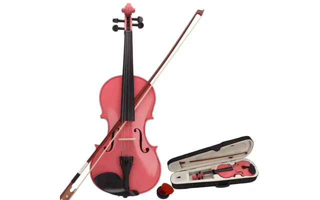 New 3 4 Acoustic Violin Case Bow Rosin Pink