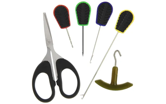 Ngt 6pc Soft Grip Tool Set - 4 Needles, Braid Scissors And Knot Puller