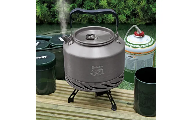Ngt Aluminium Outdoor Fast Burn Kettle - 1.1 Litre Gun Metal
