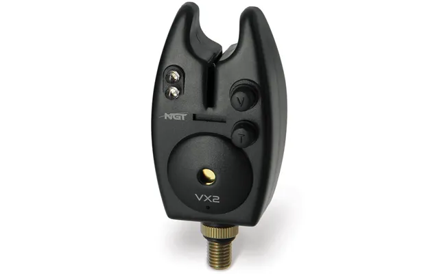 Ngt Carp Fishing Vx2 Black Bite Alarm - Adjustable Volume And Tone With Case
