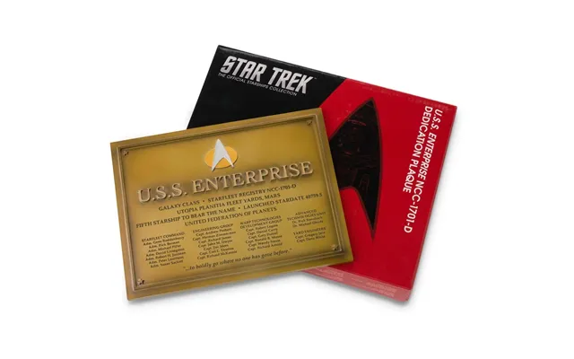 No. 1 U.s.s Enterprise Ncc-1701-d Dedication Plaque Sign Eaglemoss Star Trek