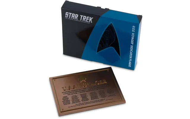 No. 2 U.s.s. Voyager Ncc-74656 Dedication Plaque Eaglemoss Star Trek