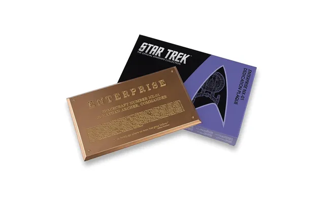 No. 5 Nx-01 Enterprise Dedication Plaque Diecast Sssuk905 Eaglemoss Star Trek