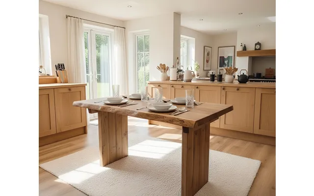 Nora Live Waney Edge Dining Table - Dark Oak 120x60 Narrow product image