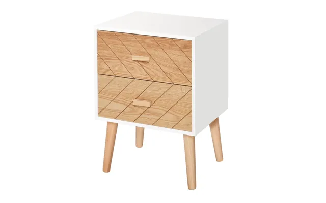 Nordic Style 2 Drawers Side Cabinet Wooden Bedside Table Storage Chest product image