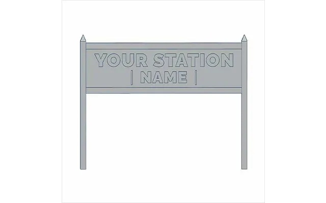 O Scale Ready To Paint Double-sided Personalised Steam-era Station Name Board - Style 2