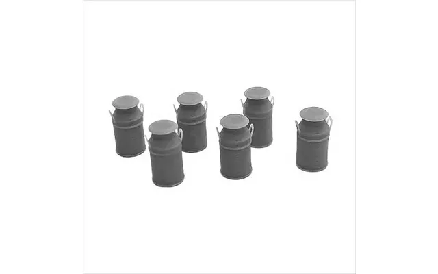 O Scale Ready To Paint Milk Churn - Style 1 6 Pack