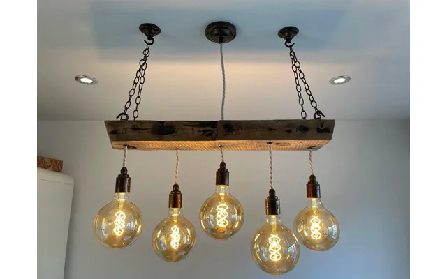 Oak Beam Chandelier - 5 Bulb Holders 60cm Long product image