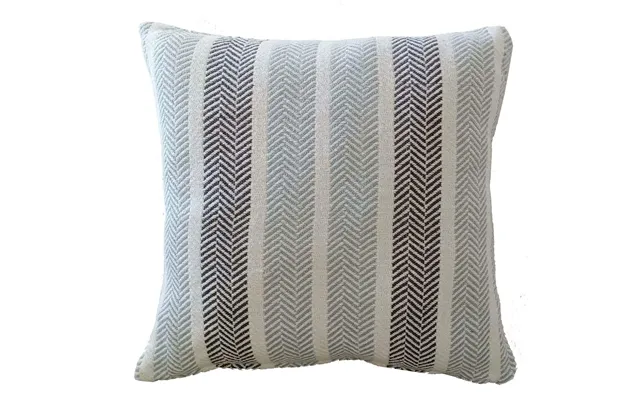 Olivia Rocco Cushion Covers Striped Indian Cotton Indoor Outdoor With Discreet Zipper - Grey 43 X 43 Cm