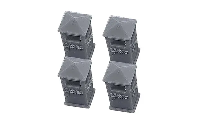 Oo Scale Ready To Paint Civic Litter Bin - Style 1 6 Pack