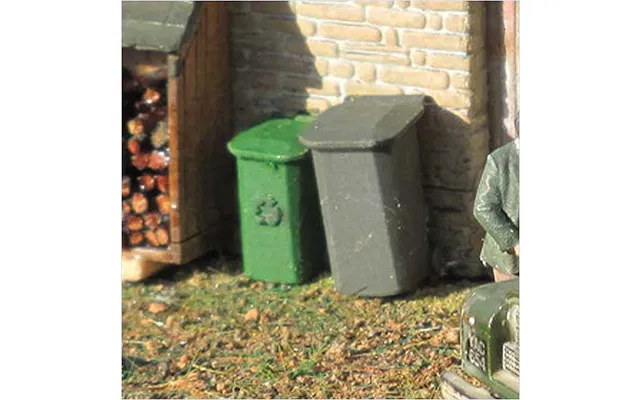 Oo Scale Ready To Paint Wheelie Bin - Style 1