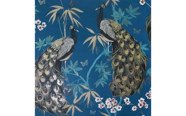 Opulent Peacock Teal & Gold Sw12 Luxurious - High-quality Decor