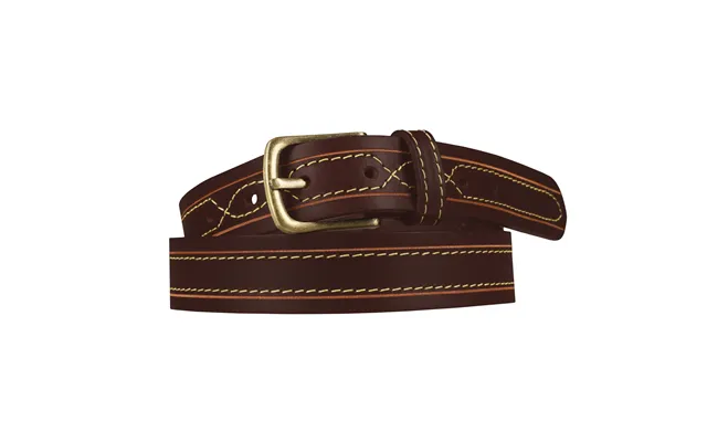 Outback 1.25 Wide Contrast Stitch Full Grain Leather Belt - Xl