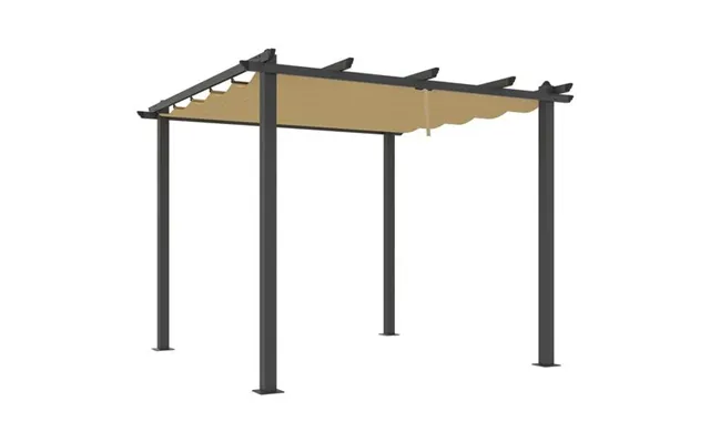 Outsunny 3 X 3 M Aluminium Pergola With Retractable Roof, Garden Gazebo - 297l X 297w X 237hcm