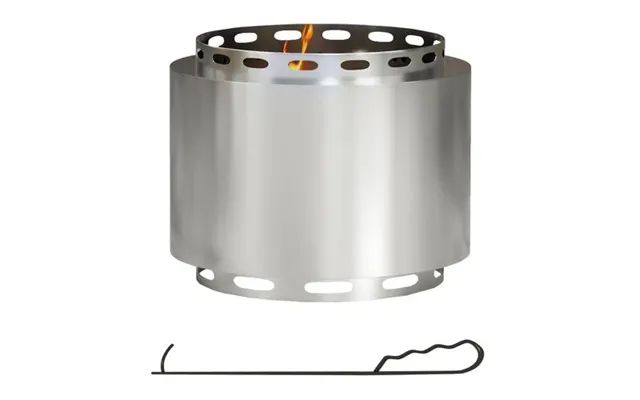 Outsunny 48.5cm Smokeless Wood Burning Firepit Stainless Steel Fire Pit - Silver product image