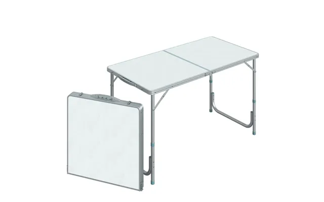 Outsunny 4ft Aluminium Portable Folding Camping Picnic Table Outdoor Garden - White