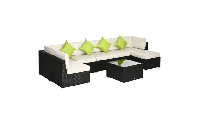 Outsunny 8pc Patio Rattan Sofa Set - Garden Furniture For Outdoor Space product image