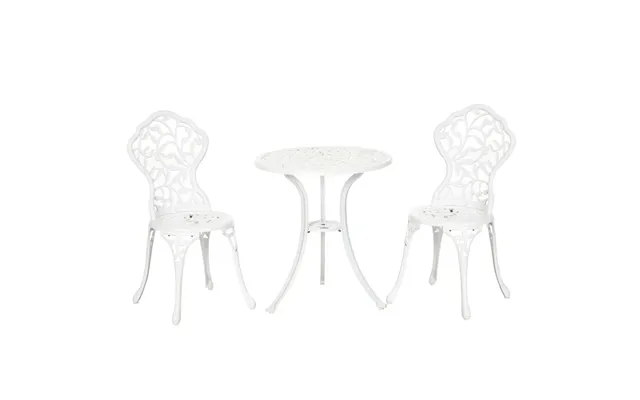 Outsunny Aluminium Bistro Set Coffee Table Chair - Outdoor Dining At Its Best