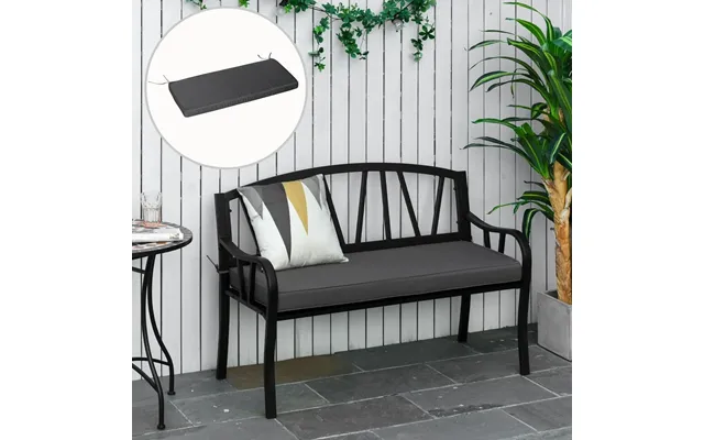 Outsunny Garden Bench Cushion 2 Seater Loveseat Seat Pad For Patio Swing Furniture For Indoor & Outdoor Use - 120 X 50 X