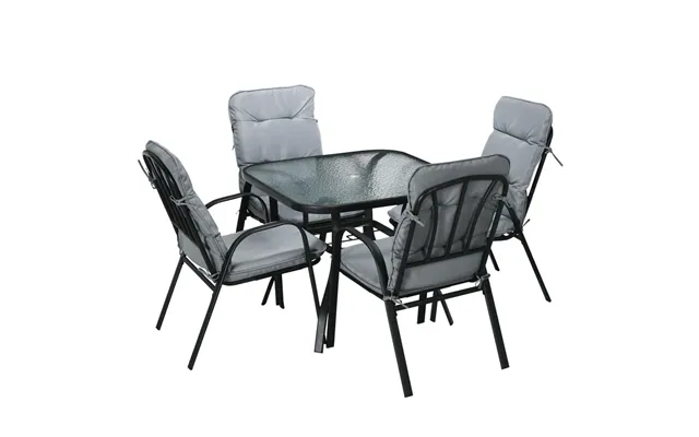 Outsunny Garden Dining Set Glass Table - Umbrella Hole product image
