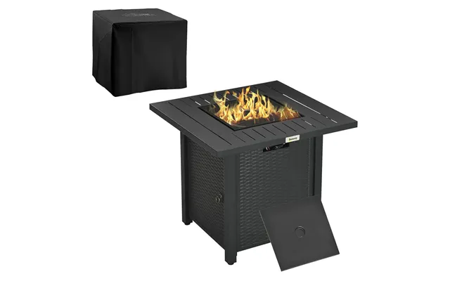 Outsunny Gas Firepit Table 50,000 Btu Protective Cover Spark Guard product image