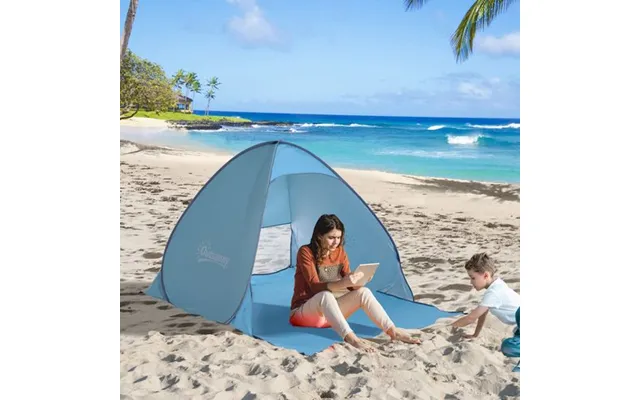 Outsunny Pop Up Beach Tent - Uv 30 Sun Shelter With Carry Bag product image