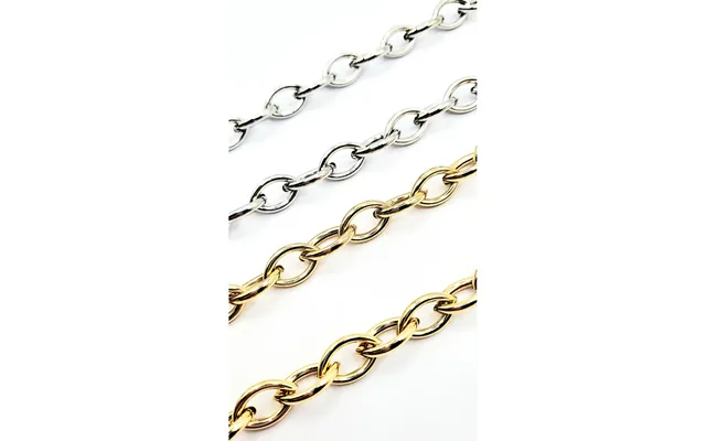 Oval Link Chain Necklace - Gold