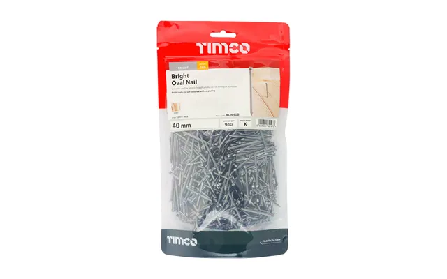 Oval Nails Bright 1kg Bags - 40mm