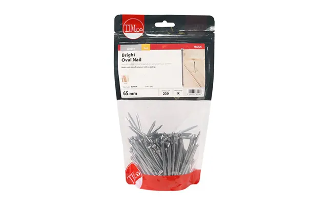 Oval Nails Bright 1kg Bags - 65mm