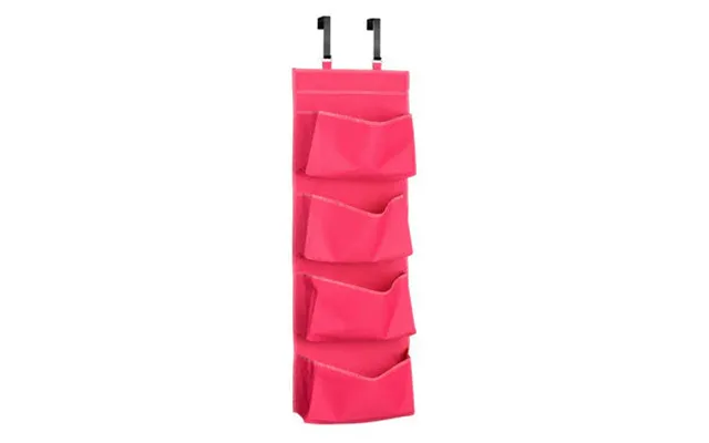 Over Door Hot Pink 4 Tier Hanging Organiser Verti