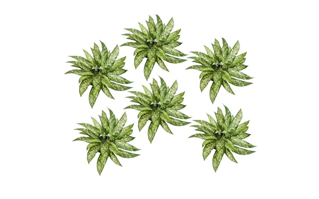 Pack Of 6 X 45cm Fire Retardant Artificial Aglaonema Bush