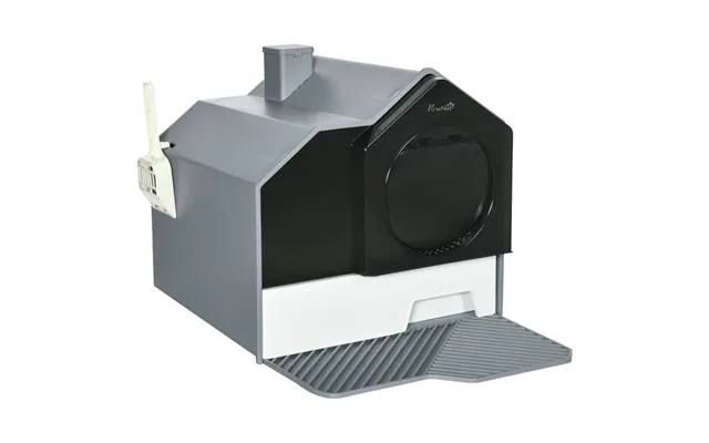 Pawhut Hooded Cat Litter Tray - Scoop Drawer, Handle, Deodorant