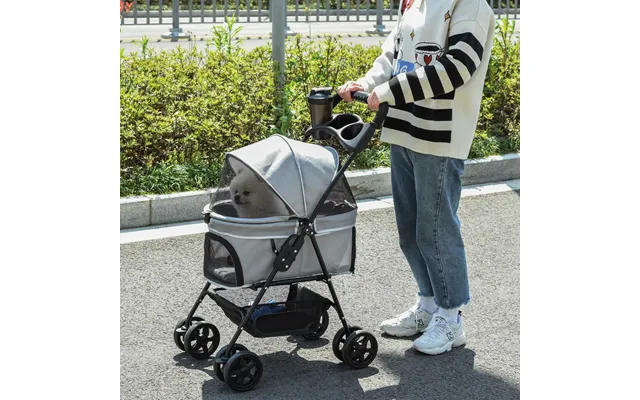 Pawhut Pet Stroller No-zip - Foldable